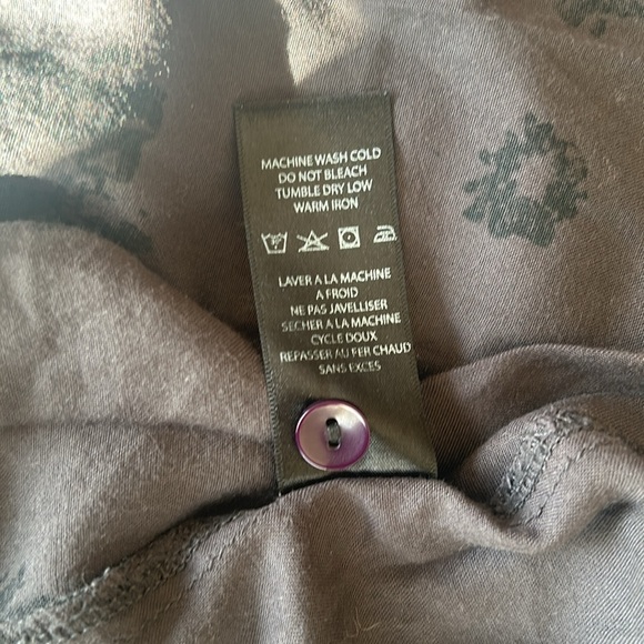 Obey, button down midi dress, gray/black floral size s - Picture 7 of 9